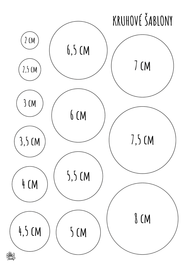 Kruhové šablony k vytisknutí na A4